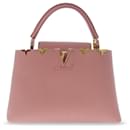 Louis Vuitton Taurillon verzierte Blumenkrone Capucines PM in Rosa