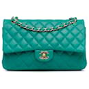 Chanel Blue Medium Classic Lambskin Double Flap