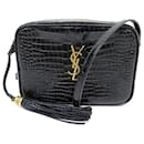 NEUF SAC A MAIN SAINT LAURENT LOU 612542 CUIR FACON CROCO BANDOULIERE BAG - Yves Saint Laurent