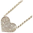 LuxUness 18k Gold Diamond Heart Necklace Metal Necklace in Excellent condition - & Other Stories