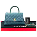 Borsa a spalla Chanel Coco Handle in pelle caviar opaca 2 in 1 78306 in ottime condizioni