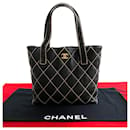 Chanel Matelasse Wild Stitch Coco Mark Leather Tote Bag Leather Tote Bag 36651 in good condition