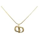 Dior Gold Plated CD Logo Necklace in Great Condition