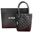 Chanel Matelassé Cambon Kleine Tote Leder Tasche 40977 in Gutem Zustand