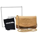 Chanel Caviar Leather Double CC Wallet on Chain Single Flap Bag