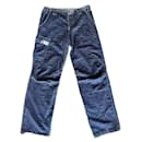 Giorgio Armani Frühe 00er Jahre Cargo Blue Jeans