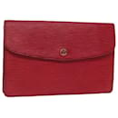 LOUIS VUITTON Epi Montaigne Clutch Bag Red M52657 LV Auth 75848 - Louis Vuitton