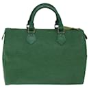 Louis Vuitton Epi Speedy 30 Bolsa de Mão Verde Borneo M43004 Autenticação de LV 77183