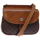 CELINE Macadam Canvas Shoulder Bag PVC Brown Auth bs14797 - Céline