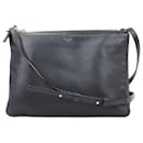 Celine Trio Bolsa Crossbody Grande em Preto - Céline