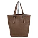 Bolsa de couro marrom Bottega Veneta Nappa Intrecciato marrom