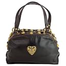 Bolso satchel Babouska Dome mediano de piel de becerro GUCCI Bolso marrón oscuro - Gucci