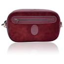 Vintage Burgundy Suede and Leather Clutch Pochette - Cartier
