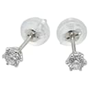 LuxUness Platinum Diamond Stud Earrings Metal Earrings in Excellent condition - & Other Stories