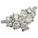 Bague en métal LuxUness Platinum Diamond Flower Ring en excellent état - & Other Stories