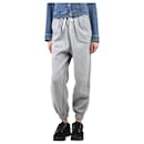 Grey cotton cuffed joggers - size UK 4 - Miu Miu