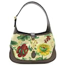 Gucci Weiße kleine Canvas Flora Jackie 1961