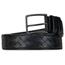 Bottega Veneta Blue Intrecciato Leather Belt