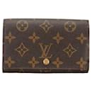 Louis Vuitton Monogram Bifold Wallet M61730 aus braunem PVC-Leder in gutem Zustand