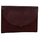 CARTIER Clutch Wildleder Rot Auth bs14407 - Cartier