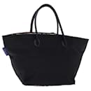 Burberrys Nova Check Blue Label Bolso de mano Nylon Beige Negro Auth bs14994 - Autre Marque