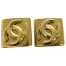 CHANEL Earring Gold Tone CC Auth 74758 - Chanel