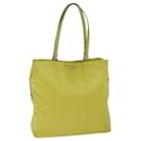 PRADA Bolso Tote Nylon Amarillo Auth 77355 - Prada