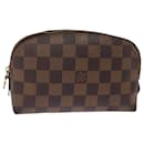 LOUIS VUITTON Damier Ebene Pochette Cosmetic PM Pouch N47516 Auth LV 77260 - Louis Vuitton