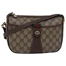 GUCCI GG Supreme Web Sherry Line Sac à bandoulière Cuir PVC Beige Marron Auth - Gucci