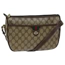 GUCCI GG Supreme Web Sherry Line Shoulder Bag PVC Leather Beige Brown Auth - Gucci