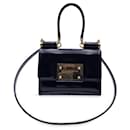 Black Patent Leather 90s Sicily Shoulder Bag - Dolce & Gabbana