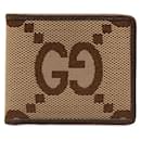 Gucci Jumbo GG Canvas Bifold Wallet Canvas 699308 in Excellent condition