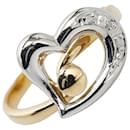 Pt900 Platinum K18YG Yellow Gold Diamond Heart Ring in Excellent Condition - & Other Stories