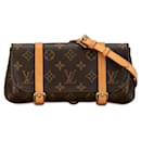 Borsa a vita Louis Vuitton Monogram Pochette Marelle M51159 in pelle PVC marrone in ottime condizioni