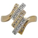 Bague en diamant Pt900 en platine et or jaune K18YG 0,21 ct en excellent état - & Other Stories