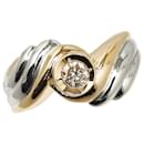 Bague en diamant Pt900 en platine et K18YG en or jaune 0,19 ct en excellent état - & Other Stories