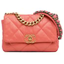 Chanel Pink Medium Lambskin 19 Flap