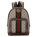 Mochila Gucci GG Supreme Ophidia em couro PVC 547965 em ótimo estado