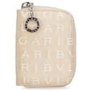 Bvlgari B-Zero1 Logo Mania Canvas Key Case Beige in Very Good Condition - Bulgari