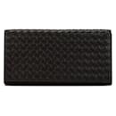 Bottega Veneta Intrecciato Leather Long Wallet in Very Good Condition