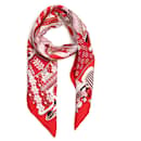Hermès Square Scarf 90 Patisserie Francaise 2019 Bright Red Pink