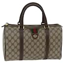 Sac Boston en PVC beige et rouge de la ligne Sherry GG Supreme Web de GUCCI 40 02 007 Auth ep4397 - Gucci