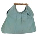 Bolso tote de cuero azul claro Auth 77020 - Gucci