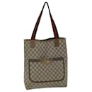 GUCCI GG Supreme Web Sherry Line Tote Bag PVC Bege Vermelho 3902 003 Auth 77024 - Gucci