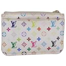 LOUIS VUITTON Multicolor Pochette Cles NM Coin Purse White M93734 LV Auth 76265 - Louis Vuitton