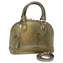 LOUIS VUITTON Monogram Vernis Alma BB Bolsa de Mão 2way Vela Olive M91584 Auth 76298 - Louis Vuitton