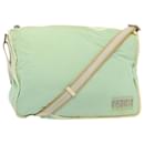 Sac à épaule en toile Zucchino FENDI en nylon vert Auth hk1304 - Fendi