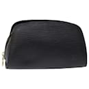 LOUIS VUITTON Epi Dauphine PM Pouch Preto M48442 LV Auth 76247 - Louis Vuitton