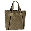 GUCCI GG Crystal Tote Bag in goldfarbenem grau-braun Auth 74847 - Gucci