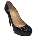 Christian Louboutin Black Patent Leather Platform Stiletto Pumps